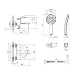 Смеситель для ванни Kroner KRP Graz - GRP060, фото , зображення 2 | SNABZHENIE.com.ua