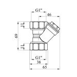 Фильтр грубой очистки LexLine 1 латунный УК3303, фото , изображение 2 | SNABZHENIE.com.ua