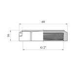 Заглушка усиленная под пломбу LexLine 2 РВ латунная, фото , изображение 2 | SNABZHENIE.com.ua