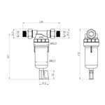 Фильтр магистральный в сборе Titan T-FH 1/2" горячий, фото , изображение 2 | SNABZHENIE.com.ua