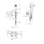 Набор для гигиенического душа скрытого монтажа Kroner KRP Bidet C086, фото , изображение 2 | SNABZHENIE.com.ua