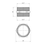 Ниппель Karro 2 НН никелированный KR-3113, фото , изображение 2 | SNABZHENIE.com.ua