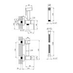Набор для гигиенического душа Kroner KRP Edelstahl Kubus - ESG052, фото , изображение 2 | SNABZHENIE.com.ua
