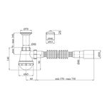 Сифон для раковини Kroner KRP - TB01 1 1/2х40/50 мм, фото , зображення 2 | SNABZHENIE.com.ua