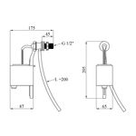 Наливной клапан Kroner KRP - SV54 с боковым подводом 1/2, фото , изображение 2 | SNABZHENIE.com.ua