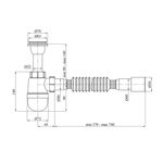 Сифон для раковины Kroner KRP - TB06 1 1/4 х32/50, фото , изображение 2 | SNABZHENIE.com.ua