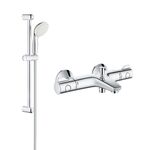 Смеситель для ванної Grohe Grohtherm 800 34567000 з душовим гарнітуром 27853001 (34567001), фото  | SNABZHENIE.com.ua