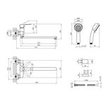 Смеситель для ванной Kroner KRP Hagen C071, фото , изображение 2 | SNABZHENIE.com.ua