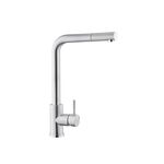 Змішувач для кухні з висувним виливом Kroner KRP Нержавіюча сталь Класичний - ESG03917, фото  | SNABZHENIE.com.ua