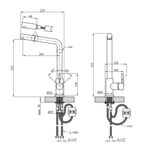Смеситель кухонный Kroner KRP Edelstahl Klassisch с выдвижным изливом, фото , изображение 2 | SNABZHENIE.com.ua