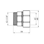 Врезка для труб STA 1 1/4"х43 мм РН латунная, фото , зображення 2 | SNABZHENIE.com.ua