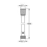 Шланг для душа Grohe VitalioFlex Trend 1500 мм 28741002, фото , зображення 2 | SNABZHENIE.com.ua