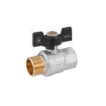 Шаровой кран WaGa 1 ВН PN40 бабочка, никель, фото  | SNABZHENIE.com.ua