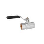 Кран шаровой WaGa 3/4 ВВ PN40 никелированный с ручкой, фото , изображение 3 | SNABZHENIE.com.ua