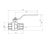 Шаровой кран WaGa 1 ВВ PN40 с никелевой ручкой, фото , изображение 2 | SNABZHENIE.com.ua