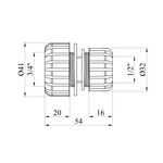 Муфта соединительная Bradas Gold Line 1/2"х3/4" GL5708, фото , зображення 2 | SNABZHENIE.com.ua