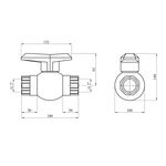 Кран ПЭ SantehPlast 2" ВВ, фото , изображение 2 | SNABZHENIE.com.ua