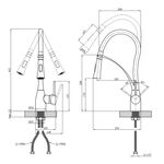 Смеситель для кухни Kroner KRP Ersel - SCH03393BLK, фото , зображення 2 | SNABZHENIE.com.ua