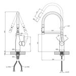 Смеситель кухонный Kroner KRP Ersel C03111BLK, фото , изображение 2 | SNABZHENIE.com.ua