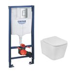 Комплект 4 в 1: Инсталляция Grohe + Унитаз Kroner Eifel безободковый, фото  | SNABZHENIE.com.ua