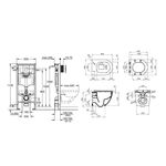 Комплект 4 в 1: Инсталляция Grohe Rapid SL + Унитаз Kroner Harz TORNADO, фото , изображение 2 | SNABZHENIE.com.ua