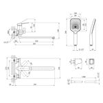 Змішувач для ванни Kroner KRP Makon-GRP070, фото , зображення 2 | SNABZHENIE.com.ua
