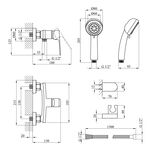 Смеситель для душа Kroner KRP Dorn - C050, фото , зображення 2 | SNABZHENIE.com.ua