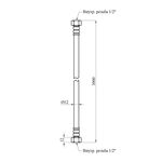 Шланг газовый Nikiforov 1/2" ВВ 300 см с латунными гайками ПВХ черный, фото , изображение 2 | SNABZHENIE.com.ua