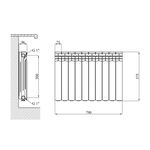 Секции алюминиевого радиатора Kroner Ludwig 500Р 500х80х96 мм, фото , зображення 2 | SNABZHENIE.com.ua