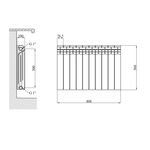 Секции биметаллического радиатора Kroner Alma 500Р 500/80/100, фото , изображение 2 | SNABZHENIE.com.ua