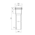 Труба для внутренней канализации Rozma 40х500 мм, фото , изображение 2 | SNABZHENIE.com.ua