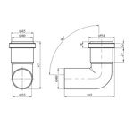 Колено для внутренней канализации Rozma 40х90°, фото , изображение 2 | SNABZHENIE.com.ua