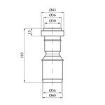 Редукция для внутренней канализации Rozma 40х32 мм, фото , изображение 2 | SNABZHENIE.com.ua