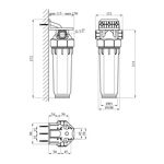 Колба механической очистки Rozma 1/2" высокого давления, фото , изображение 2 | SNABZHENIE.com.ua