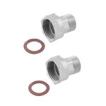 Присоединительный комплект к водяному счетчику LexLine 3/4"х1" никелированный НК1417-Вн , фото , зображення 3 | SNABZHENIE.com.ua