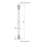 Шланг газовый Nikiforov 1/2» ВВ 50 см с латунными гайками ПВХ белый, фото , изображение 2 | SNABZHENIE.com.ua