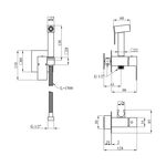 Набор 3 в 1 душевая система Kroner Edelstahl Kubus-SCH063 + смеситель Edelstahl Kubus-SCH010 + смеситель Edelstahl Kubus-SCH053, фото , зображення 3 | SNABZHENIE.com.ua
