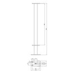 Напольный кронштейн для стального радиатора Rozma 500 мм, фото , зображення 2 | SNABZHENIE.com.ua