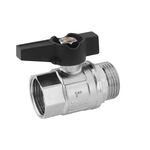 Кран шаровой Karro "Uno Black" 1" ВН PN40 бабочка, фото , изображение 3 | SNABZHENIE.com.ua