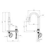 Смеситель для моек Kroner KRP Schwarze - SCH2363, фото , зображення 2 | SNABZHENIE.com.ua