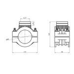 Седловая врезка ПЕ SantehPlast 90х2", фото , изображение 2 | SNABZHENIE.com.ua