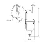 Насос вибрационный Agua XVM60-3 Hmax 72 м Qmax 25 л/мин P 350 Вт, фото , изображение 2 | SNABZHENIE.com.ua