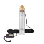 Насос глубинный центробежный 4SKM 100 Hmax 61 м Qmax 45 л/мин P 750 Вт с пультом, фото , зображення 3 | SNABZHENIE.com.ua