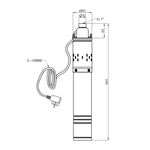 Насос глубинный шнековый Agua 4S QGD2,1-80-0,37 Hmax 80 м Qmax 35 л/мин P 370 Вт со встроенным конденсатором, фото , изображение 2 | SNABZHENIE.com.ua