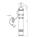 Насос глубинный шнековый Agua 4S QGD2,4-90-0,50 Hmax 90 м Qmax 40 л/мин P 500 Вт со встроенным конденсатором, фото , изображение 2 | SNABZHENIE.com.ua