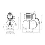 Насосная станция Agua AT JET 100S Нmax 48 м Qmax 52 л/мин P 1100Вт корпус нержавеющая сталь, фото , изображение 2 | SNABZHENIE.com.ua