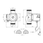 Насос циркуляционный Agua GPD 32/8-180 с гайками, фото , зображення 2 | SNABZHENIE.com.ua