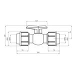 Кран ПЭ SantehPlast 50 мм, фото , изображение 2 | SNABZHENIE.com.ua