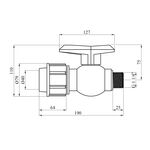 Кран ПЭ SantehPlast 40х1 1/4" РН, фото , зображення 2 | SNABZHENIE.com.ua