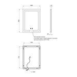 Зеркало Kroner KRP Spiegel VR2-6080 с LED-подсветкой, фото , изображение 2 | SNABZHENIE.com.ua